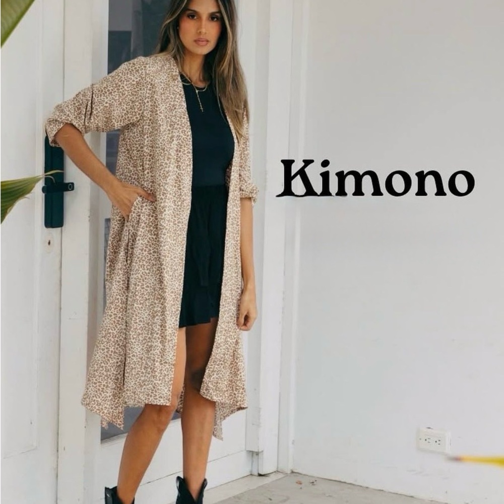Leopard Print Kimono Cardigan